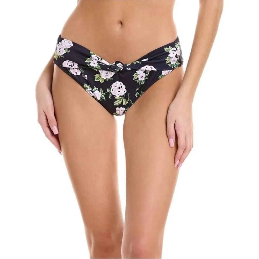 Caroline Constas Women's Blue Floral Kianna Bikini Bottom Swimwear $165